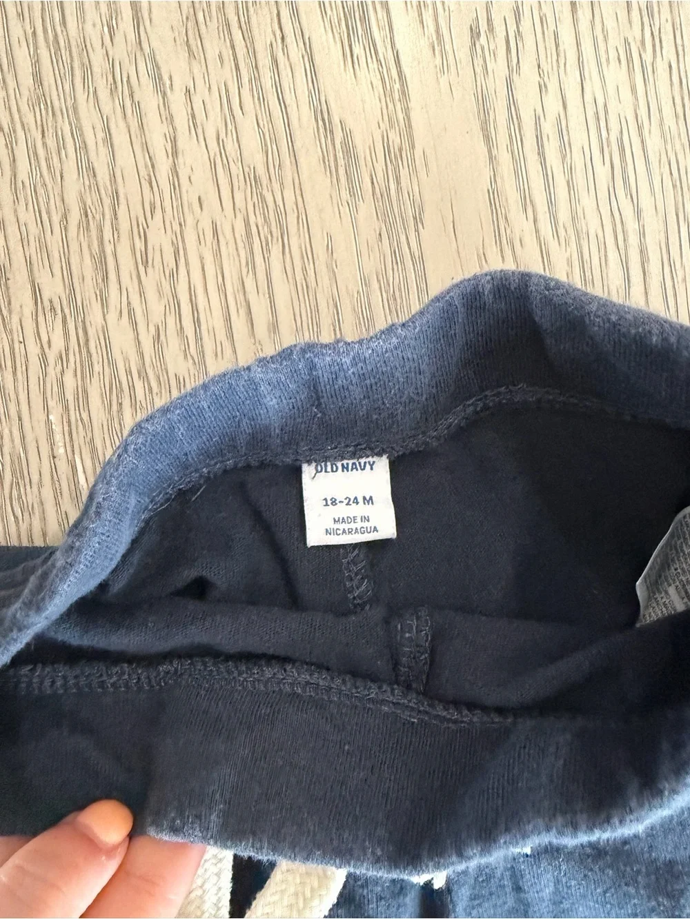 Old Navy Navy Pull-On Jogger Pants with White Drawstring